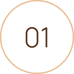 Number 01 in a circular outline